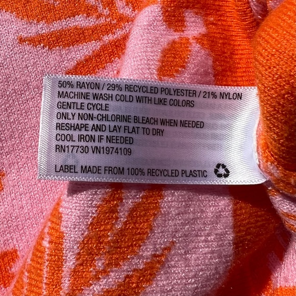 Wild Fable Pink Skirt with Orange Hibiscus Flowers - Picture 14 of 14